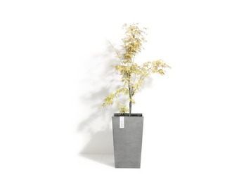 Hornbach Pflanzvase rotterdam medium high kunststoff 30x30x50 cm grau Angebot