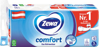 dm Zewa comfort toilettenpapier das reinweisse 3-lagig (10x150 blatt) Angebot