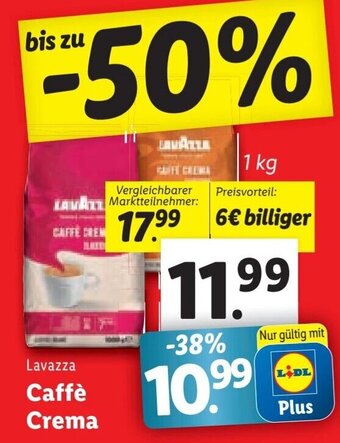 Lidl Lavazza Caffè Crema 1kg Angebot