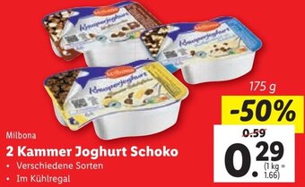Lidl Milbona 2 Kammer Joghurt Schoko 175g Angebot