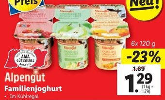 Lidl Alpengut Familienjoghurt 6x 120g Angebot