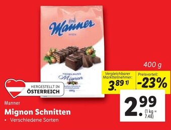 Lidl Mignon Schnitten Manner 400 g Angebot