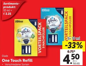 Lidl Glade One Touch Refill 3x 10 ml Angebot