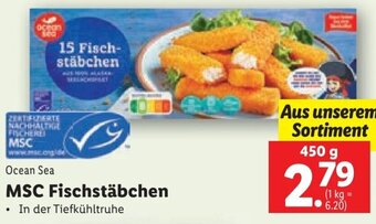 Lidl Ocean Sea MSC Fischstäbchen 450 g Angebot