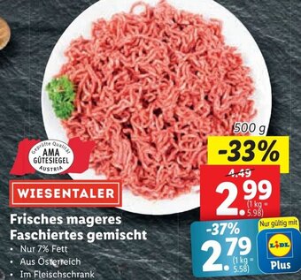 Lidl Frisches mageres Faschiertes gemischt 500g Angebot