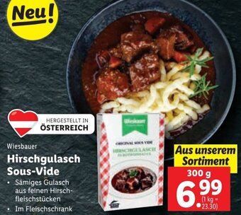Lidl Wiesbauer Hirschgulasch Sous-Vide 300g Angebot