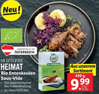 Lidl EIN GUTES STÜCK HEIMAT Bio Entenkeulen Sous-Vide 430 g Angebot