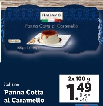 Lidl Italiamo Panna Cotta al Caramello 2x 100g Angebot