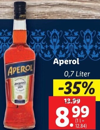Lidl Aperol 0,7 Liter Angebot