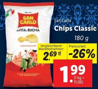 Lidl San Carlo Chips Classic 180g Angebot