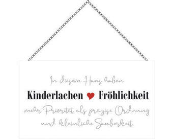 Hornbach Holzschild mit kette kinderlachen 13x23 cm Angebot