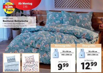 Lidl LIVARNO home Renforcé-Bettwäsche 200x200 cm Angebot