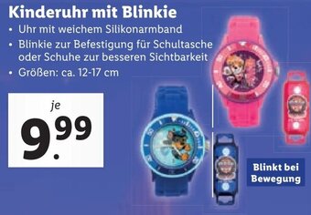 Lidl Kinderuhr mit Blinkie Angebot