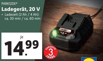 Lidl PARKSIDEⓇ Ladegerät, 20 V Angebot