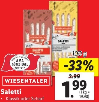Lidl Saletti 100g Angebot