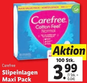 Lidl Carefree Slipeinlagen Maxi Pack Angebot