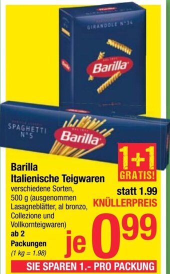 Maximarkt Barilla Italienische Teigwaren Angebot