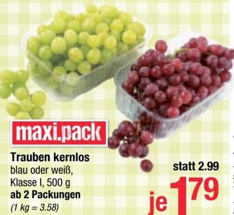 Maximarkt Trauben kernlos Angebot