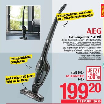 Maximarkt Akkusauger CX7-2-45 MÖ Angebot