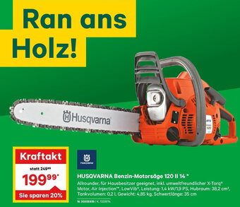 Lagerhaus HUSQVARNA Benzin-Motorsäge 120 II 14" Angebot