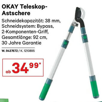 Lagerhaus OKAY Teleskop-Astschere Angebot