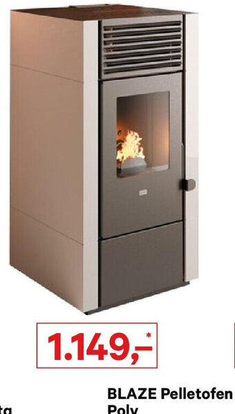 Lagerhaus BLAZE Pelletofen Poly Angebot