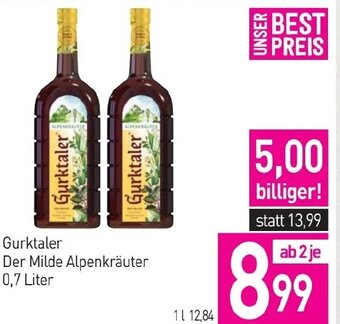 Sutterlüty Gurktaler Der Milde Alpenkräuter 0,7 Liter Angebot