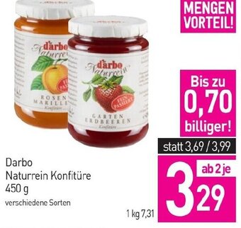 Sutterlüty Darbo Naturrein Konfitüre 450 g Angebot