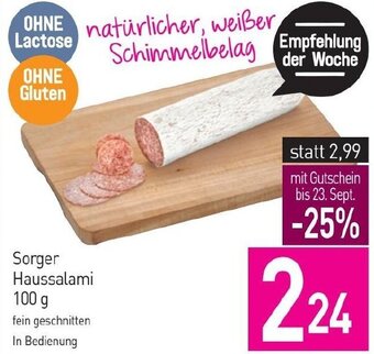 Sutterlüty Sorger Haussalami 100 g Angebot