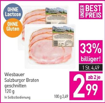 Sutterlüty Wiesbauer Salzburger Braten geschnitten 120 g Angebot
