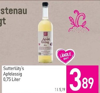 Sutterlüty Sutterlüty's Apfelessig 0,75 Liter Angebot
