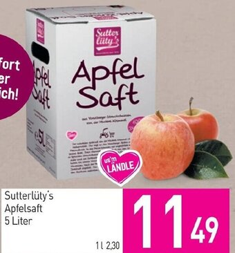 Sutterlüty Sutterlüty's Apfelsaft 5 Liter Angebot