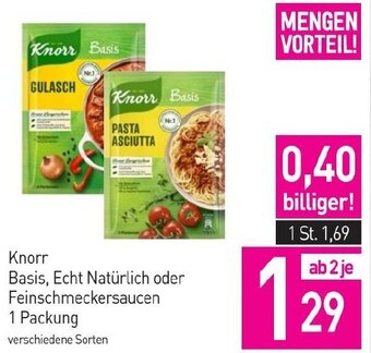 Sutterlüty Knorr Basis, Echt Natürlich oder Feinschmeckersaucen 1 Packung Angebot