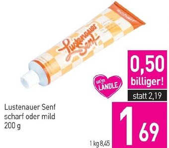 Sutterlüty Lustenauer Senf scharf oder mild 200 g Angebot
