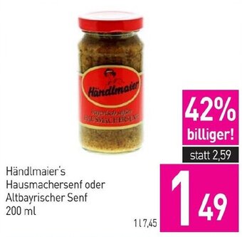 Sutterlüty Händlmaier's Hausmachersenf oder Altbayrischer Senf 200 ml Angebot
