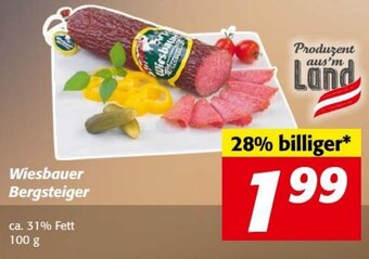 Nah&Frisch Wiesbauer Bergsteiger ca. 31% Fett 100 g Angebot