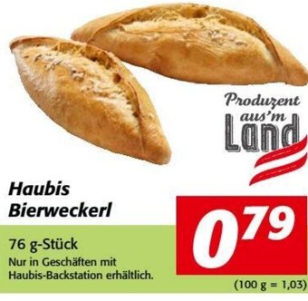 Nah&Frisch Haubis Bierweckerl 76 g-Stück Angebot