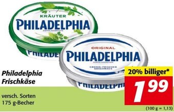 Nah&Frisch Philadelphia Frischkäse versch. Sorten 175 g-Becher Angebot