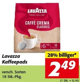 Nah&Frisch Lavazza Kaffeepads Angebot