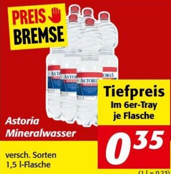 Nah&Frisch Astoria Mineralwasser versch. Sorten 1,5 l-Flasche Angebot