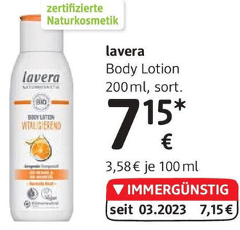 dm lavera Body Lotion 200 ml, sort. Angebot