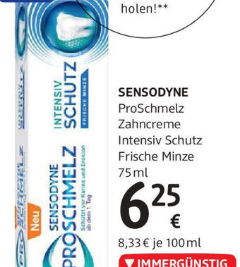 dm SENSODYNE ProSchmelz Zahncreme Intensiv Schutz Frische Minze 75 ml Angebot
