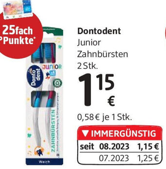 dm Dontodent Junior Zahnbürsten 2 Stk. Angebot