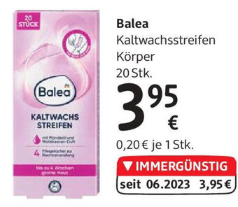 dm Balea Kaltwachsstreifen Körper 20 Stk. Angebot