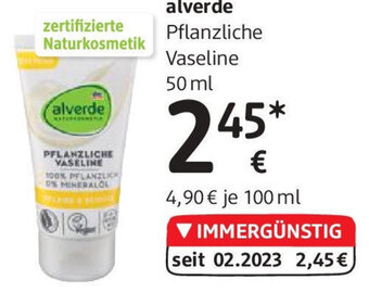 dm alverde Pflanzliche Vaseline 50 ml Angebot