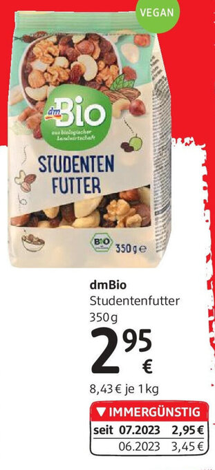 dm dmBio Studentenfutter 350g Angebot