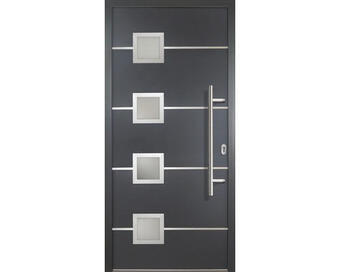 Hornbach Haustür safety therm mit vsg glas modell 1 titan 98x208 cm din rechts rc2 inkl.griff/drücker Angebot