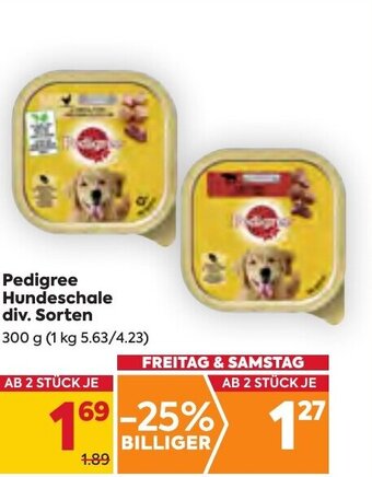Billa Pedigree Hundeschale div. Sorten 300 g Angebot