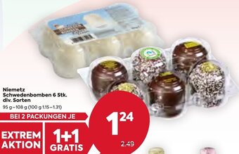 Billa Niemetz Schwedenbomben 6 Stk. div. Sorten 95g- 108g Angebot