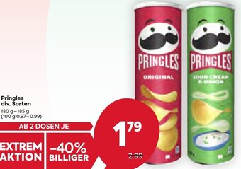 Billa Pringles div. Sorten 180 g- 185 g Angebot